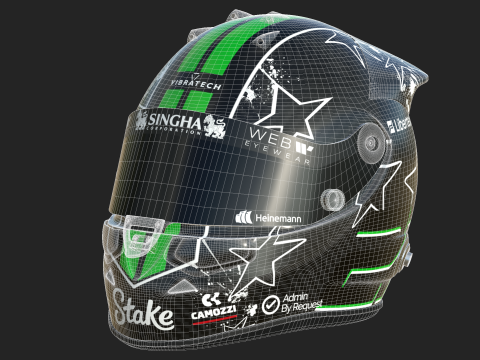 F1 Nico Hulkenberg Helmet 2025 Modello 3D