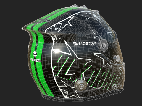F1 Nico Hulkenberg Helmet 2025 Modello 3D