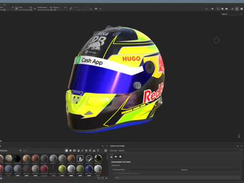 F1 Isack Hadjar Helmet 2025 3D Model