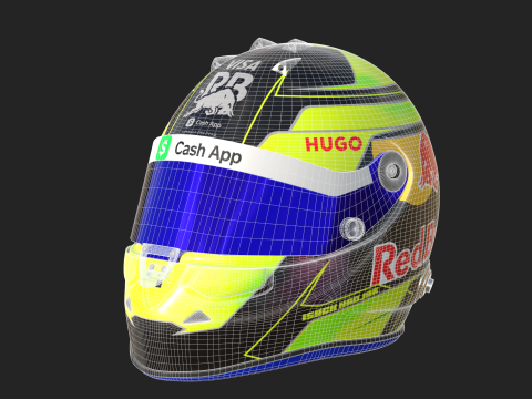 F1 Isack Hadjar Helmet 2025 3D-Modell