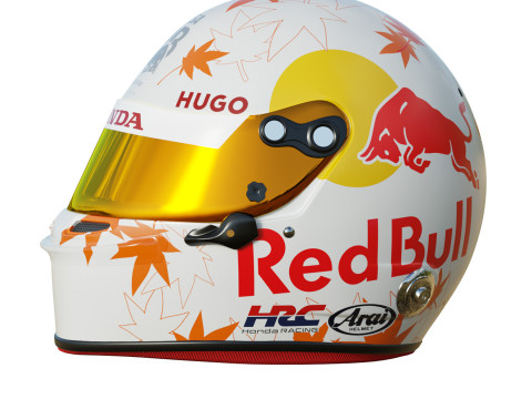 F1 Yuki Tsunoda Helmet 2025 Modello 3D