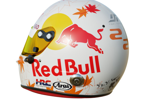 F1 Yuki Tsunoda Helmet 2025 Modello 3D