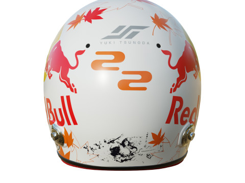 F1 Yuki Tsunoda Helmet 2025 Modello 3D