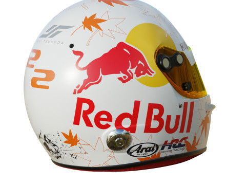 F1 Yuki Tsunoda Helmet 2025 Modello 3D