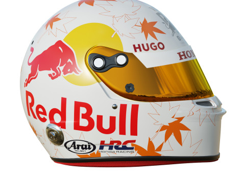 F1 Yuki Tsunoda Helmet 2025 Modello 3D