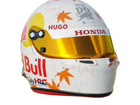 F1 Yuki Tsunoda Helmet 2025 Modello 3D