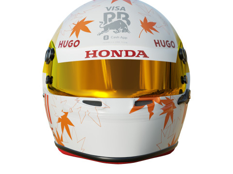 F1 Yuki Tsunoda Helmet 2025 Modello 3D
