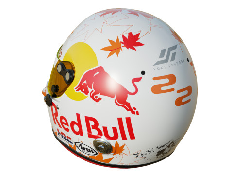 F1 Yuki Tsunoda Helmet 2025 Modello 3D