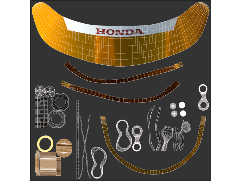 F1 Yuki Tsunoda Helmet 2025 Modello 3D