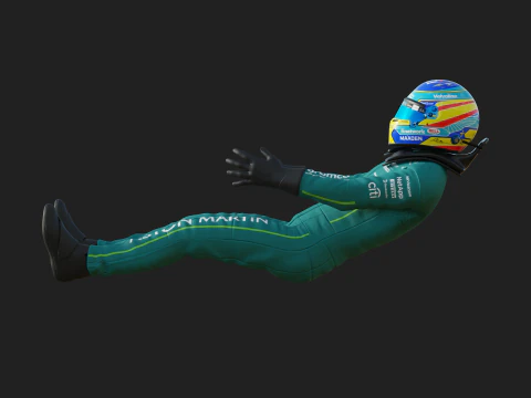 F1 Aston Martin Racing Suit 2025 3D Model