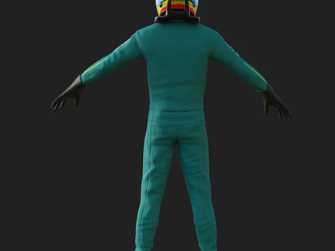 F1 Aston Martin Racing Suit 2025 3D Model