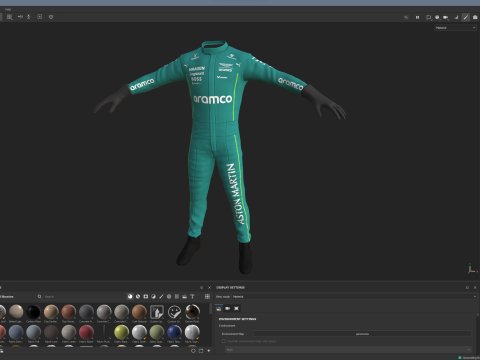 F1 Aston Martin Racing Suit 2025 Modello 3D