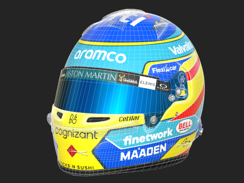 F1 Aston Martin Racing Suit 2025 Modello 3D