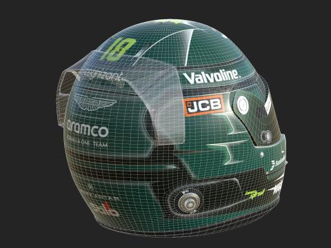 F1 Aston Martin Racing Suit 2025 Modello 3D