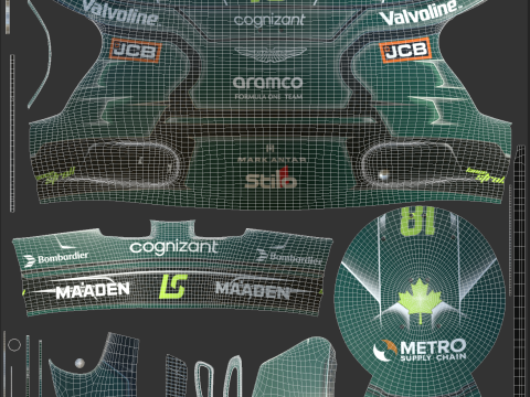 F1 Aston Martin Racing Suit 2025 Modello 3D