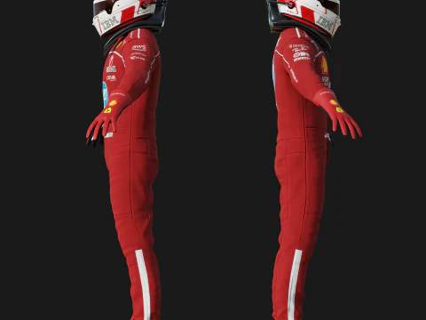 F1 Ferari Racing Suit 2025 3D Model