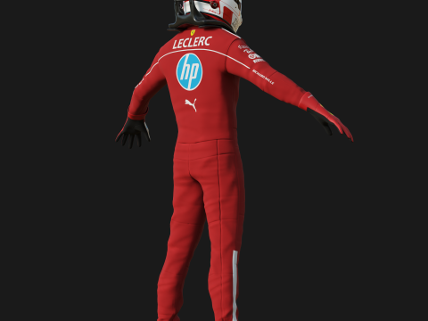 F1 Ferari Racing Suit 2025 3D 모델