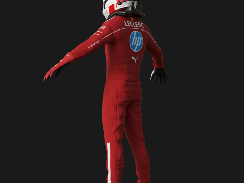 F1 Ferari Racing Suit 2025 3D 모델