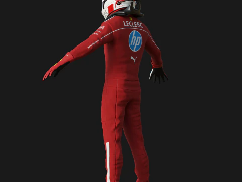 F1 Ferari Racing Suit 2025 3D Model