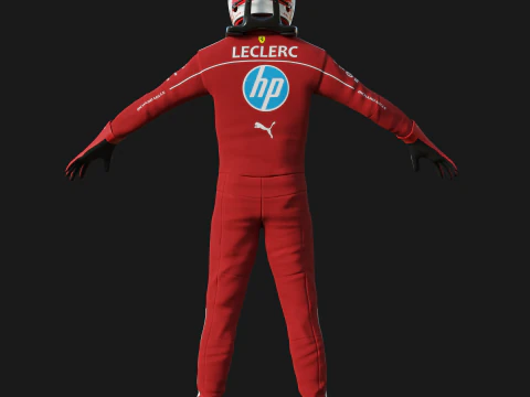 F1 Ferari Racing Suit 2025 3D Model