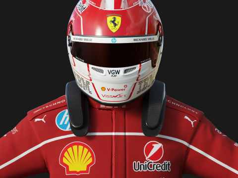 F1 Ferari Racing Suit 2025 3D 모델