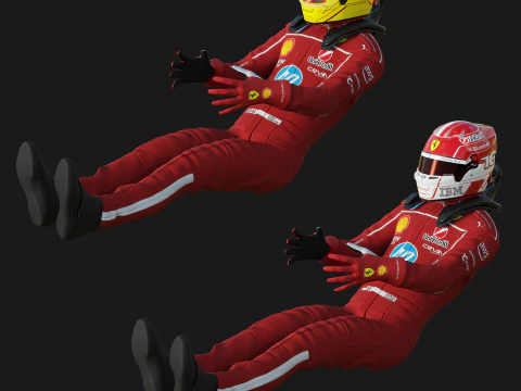F1 Ferari Racing Suit 2025 3D Model