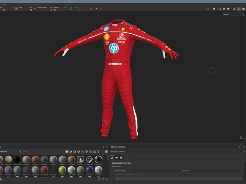 F1 Ferari Racing Suit 2025 3D Model