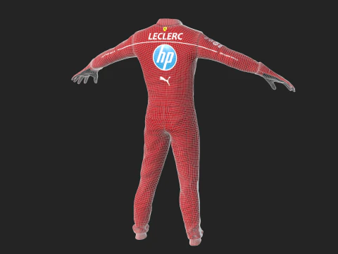 F1 Ferari Racing Suit 2025 3D Model