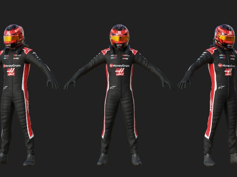 F1 Haas Racing Suit 2025 Modelo 3D
