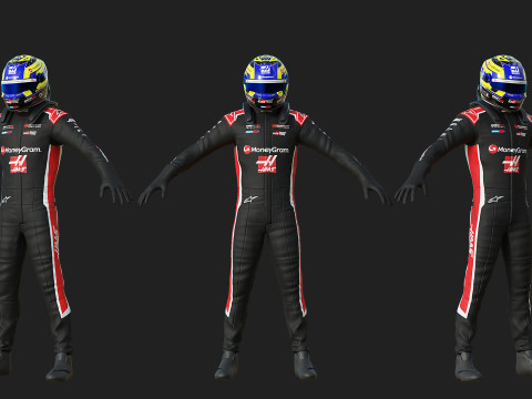 F1 Haas Racing Suit 2025 Modelo 3D