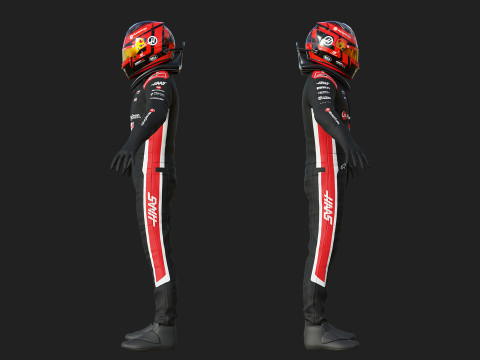 F1 Haas Racing Suit 2025 Modelo 3D