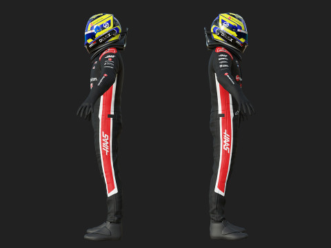 F1 Haas Racing Suit 2025 Modelo 3D