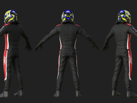 F1 Haas Racing Suit 2025 Modelo 3D