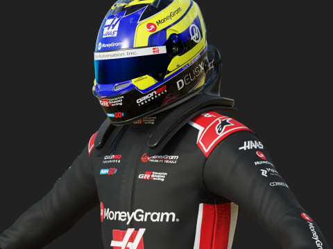 F1 Haas Racing Suit 2025 Modelo 3D