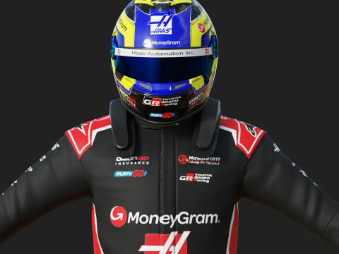 F1 Haas Racing Suit 2025 Modelo 3D