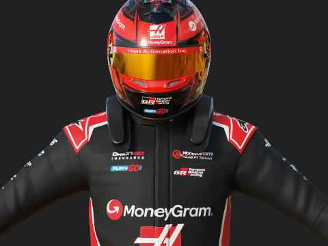 F1 Haas Racing Suit 2025 Modelo 3D