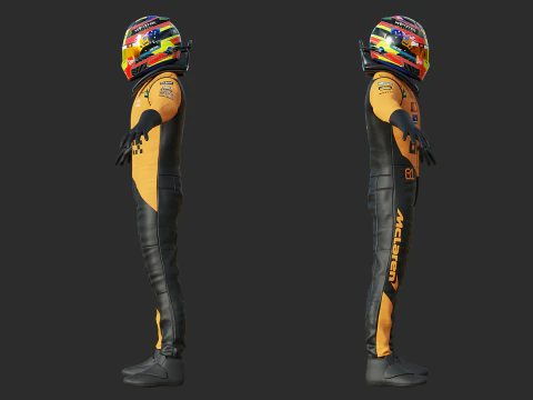 F1 맥라렌 레이싱 슈트 2025 3D 모델