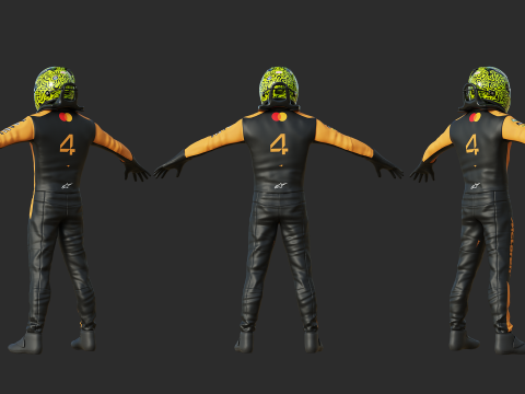 F1 McLaren Racing Suit 2025 3D 模型