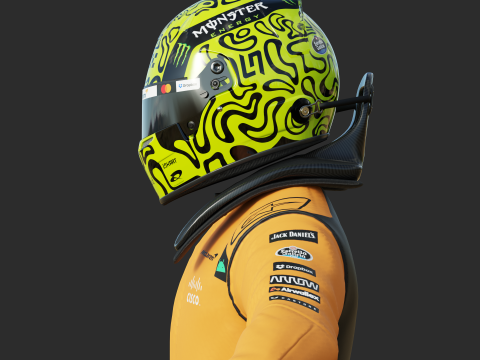 F1 McLaren Racing Suit 2025 3D 模型