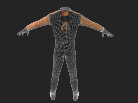 F1 맥라렌 레이싱 슈트 2025 3D 모델