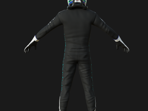 F1 Mercedes Racing Suit 2025 Modèle 3D