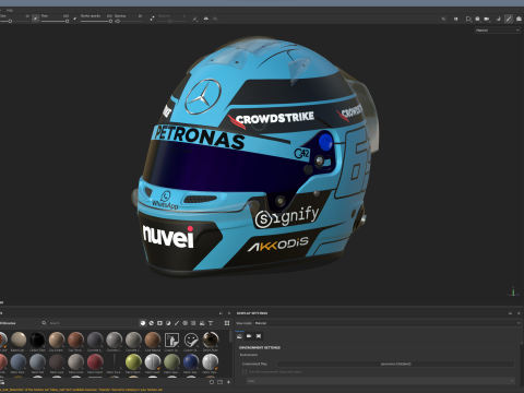F1 Mercedes Racing Suit 2025 Modèle 3D