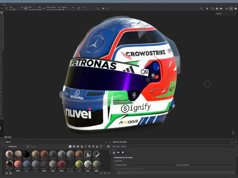 Tuta da gara F1 Mercedes 2025 Modello 3D