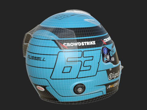 F1 Mercedes Racing Suit 2025 Modèle 3D