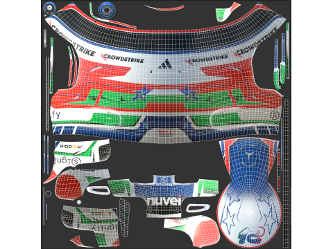 F1 Mercedes Racing Suit 2025 Modèle 3D