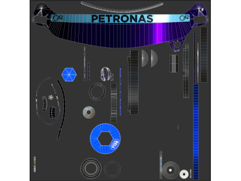 Tuta da gara F1 Mercedes 2025 Modello 3D