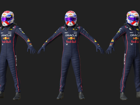 F1 Red Bul Racing Suit 2025 3D Model