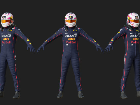 F1 Red Bul Racing Suit 2025 3D Model