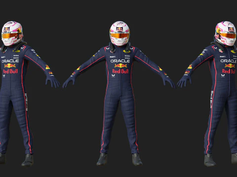 Tuta da corsa F1 Red Bull 2025 Modello 3D