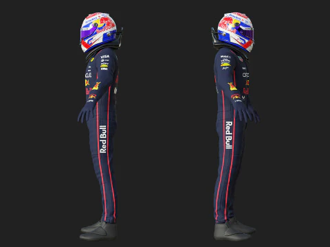 Tuta da corsa F1 Red Bull 2025 Modello 3D